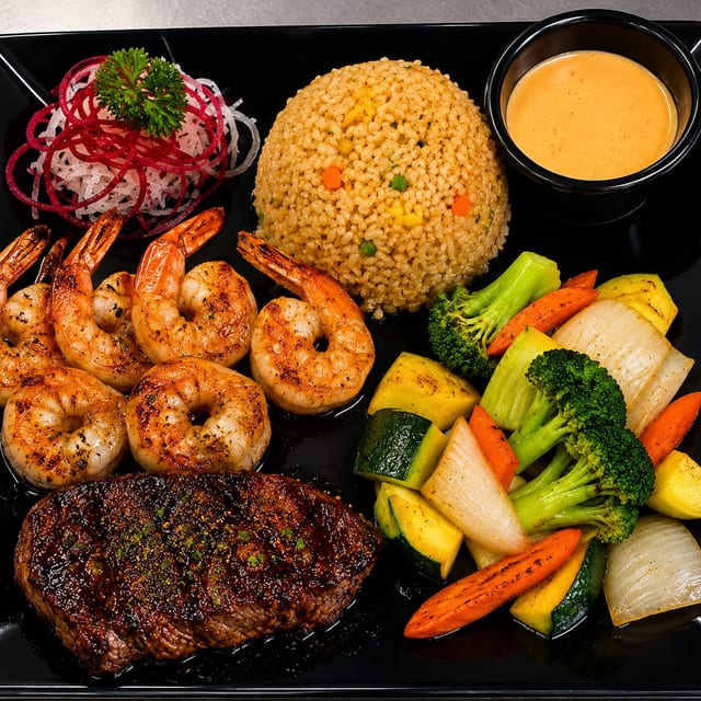 Filet Mignon & Shrimp.