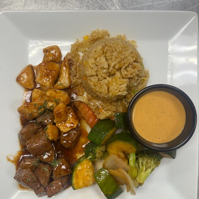 L.Hibachi Chicken & Steak.