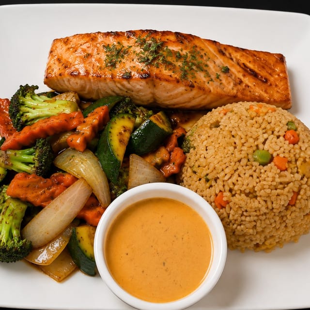 L.Hibachi Salmon.