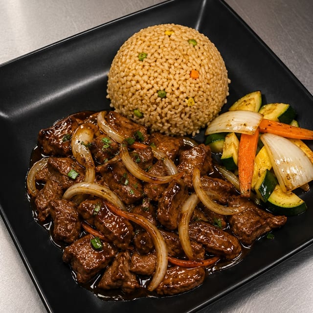 Hibachi Sukiyaki Steak.