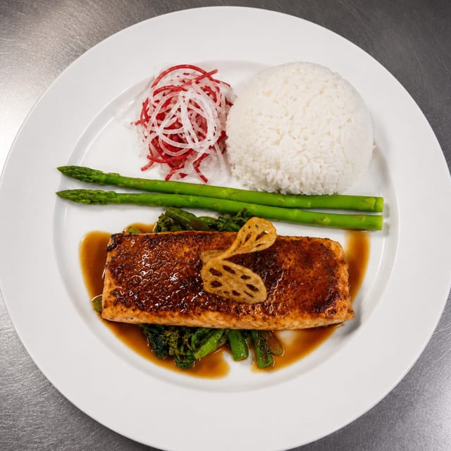 L.Salmon Teriyaki.