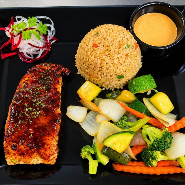 Hibachi Atlantic Salmon.