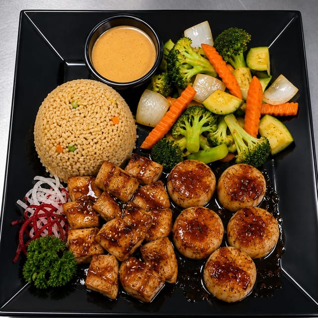 Hibachi Chicken & Scallop.