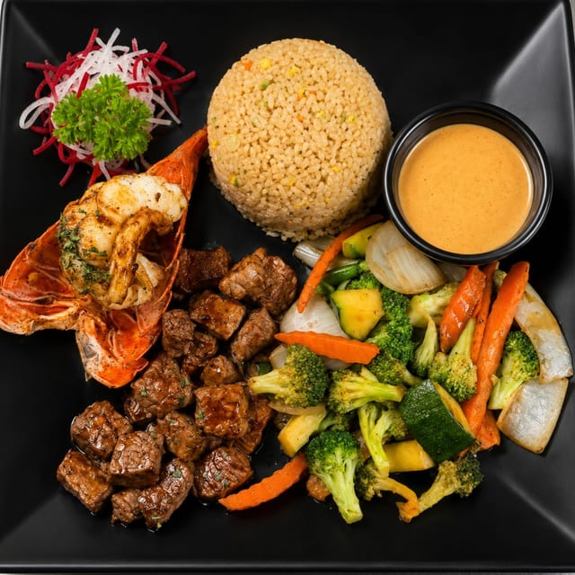 Hibachi Steak & Lobster.