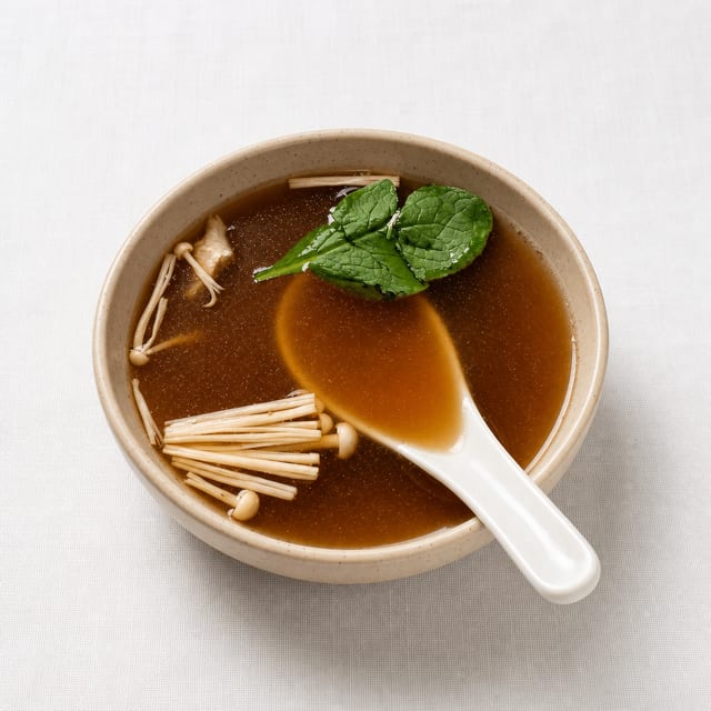 Clear Onion Soup.